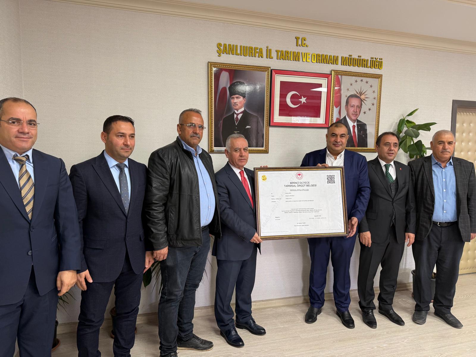 1.DERECE ÖRGÜT BELGESİ TAKDİMİ